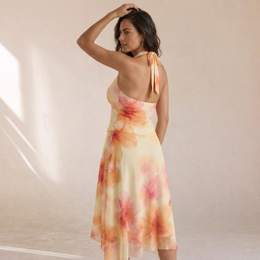 Valentina - Gonna Maxi In Pizzo Con Stampa Floreale