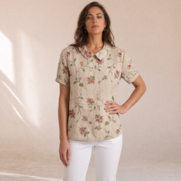 Annie - Camicetta Casual Con Ricamo Floreale, dettaglio 5