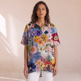 Melody - Camicetta Donna Con Stampa Floreale, dettaglio 5