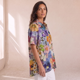 Melody - Camicetta Donna Con Stampa Floreale, dettaglio 6