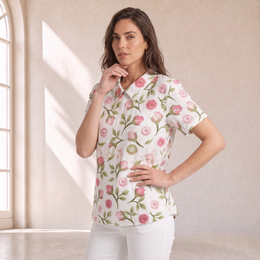 Annie - Camicetta Casual Con Ricamo Floreale, dettaglio 8