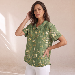 Annie - Camicetta Casual Con Ricamo Floreale, dettaglio 4
