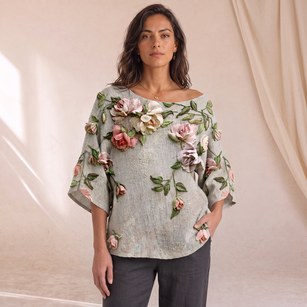 Patty - Blusa Floreale Dal Taglio Morbido, foto principale