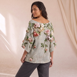Patty - Blusa Floreale Dal Taglio Morbido, dettaglio 3