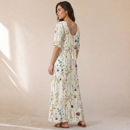 Renee - Vestito Lungo Estivo Casual, dettaglio 6