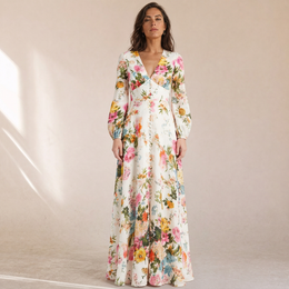 Jana - Vestito Lungo Elegante Floreale, foto principale