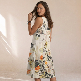 Bianca - Abito Vintage Fioritura Libera