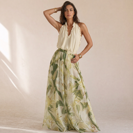 Elena - Completo Due Pezzi Floreale Vacanza Chic