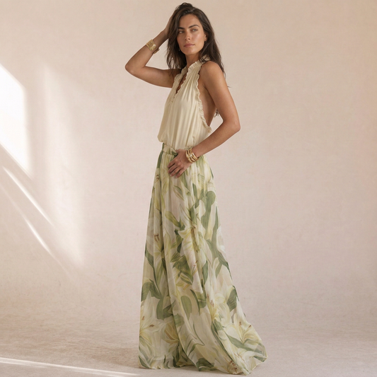 Elena - Completo Due Pezzi Floreale Vacanza Chic