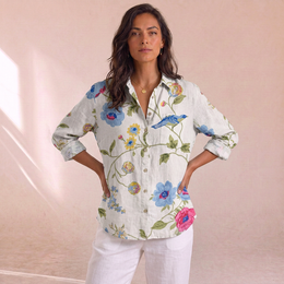 Scarlett - Camicia Con Stampa Botanica