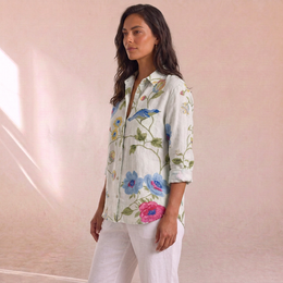Scarlett - Camicia Con Stampa Botanica
